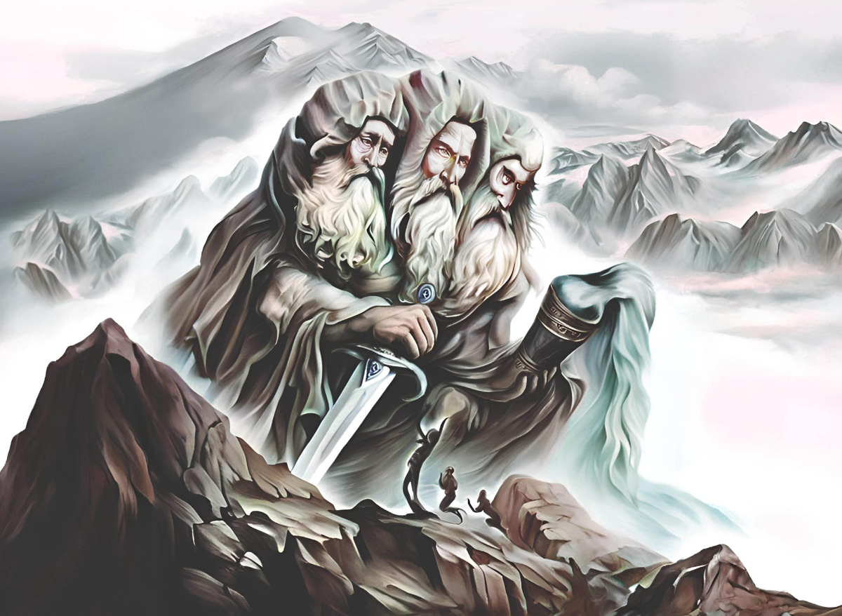 Триглав у Алатырь-горы (Эльбруса)