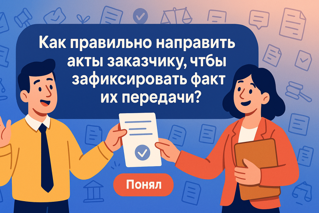    Как правильно направить акты заказчику, чтобы зафиксировать факт их передачи?