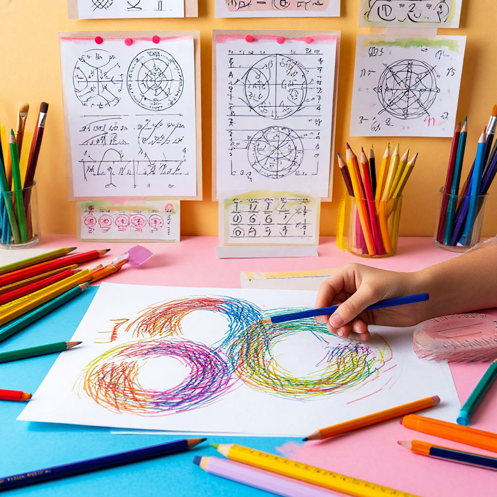 Математика может быть не только полезной, но и невероятно красивой! Сегодня мы совместим творчество с учебой и создадим плакат, который будет вдохновлять на подвиги в мире цифр и формул.