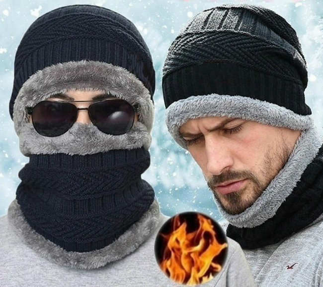 Умная зимняя шапка 2 в 1