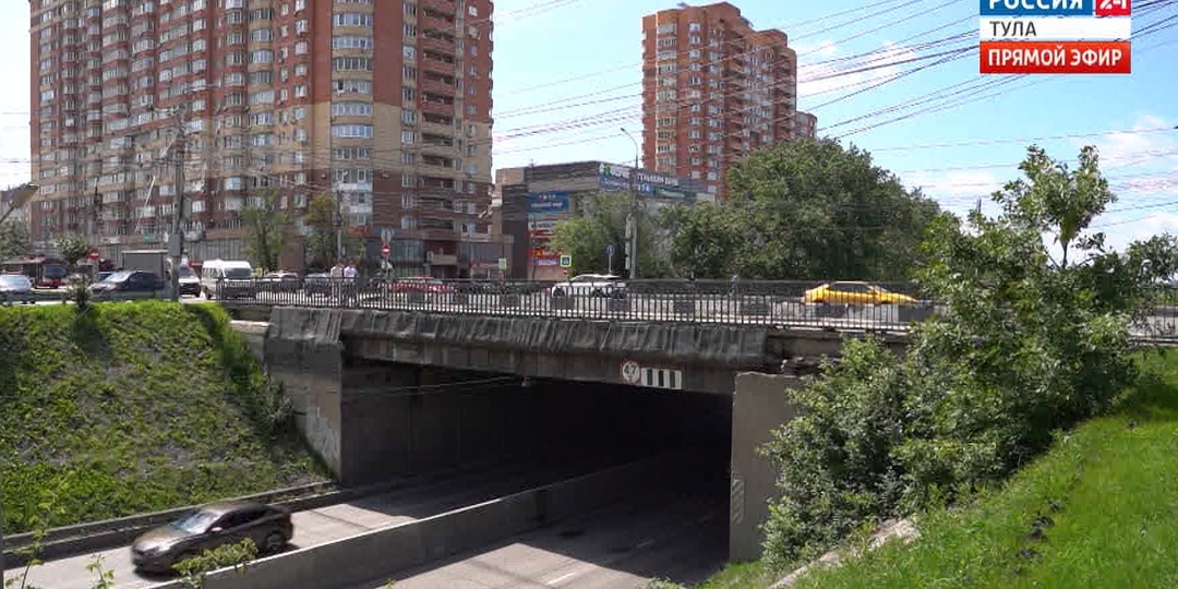 С 24 октября движение под Орловским путепроводом в Туле будет перекрываться по ночам