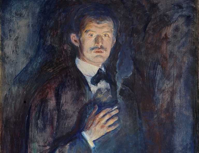 Эдвард Мунк – «Автопортрет с Сигаретой» (деталь), 1895 год, Национальный Музей Искусства, Архитектуры и Дизайна (Осло, Норвегия)