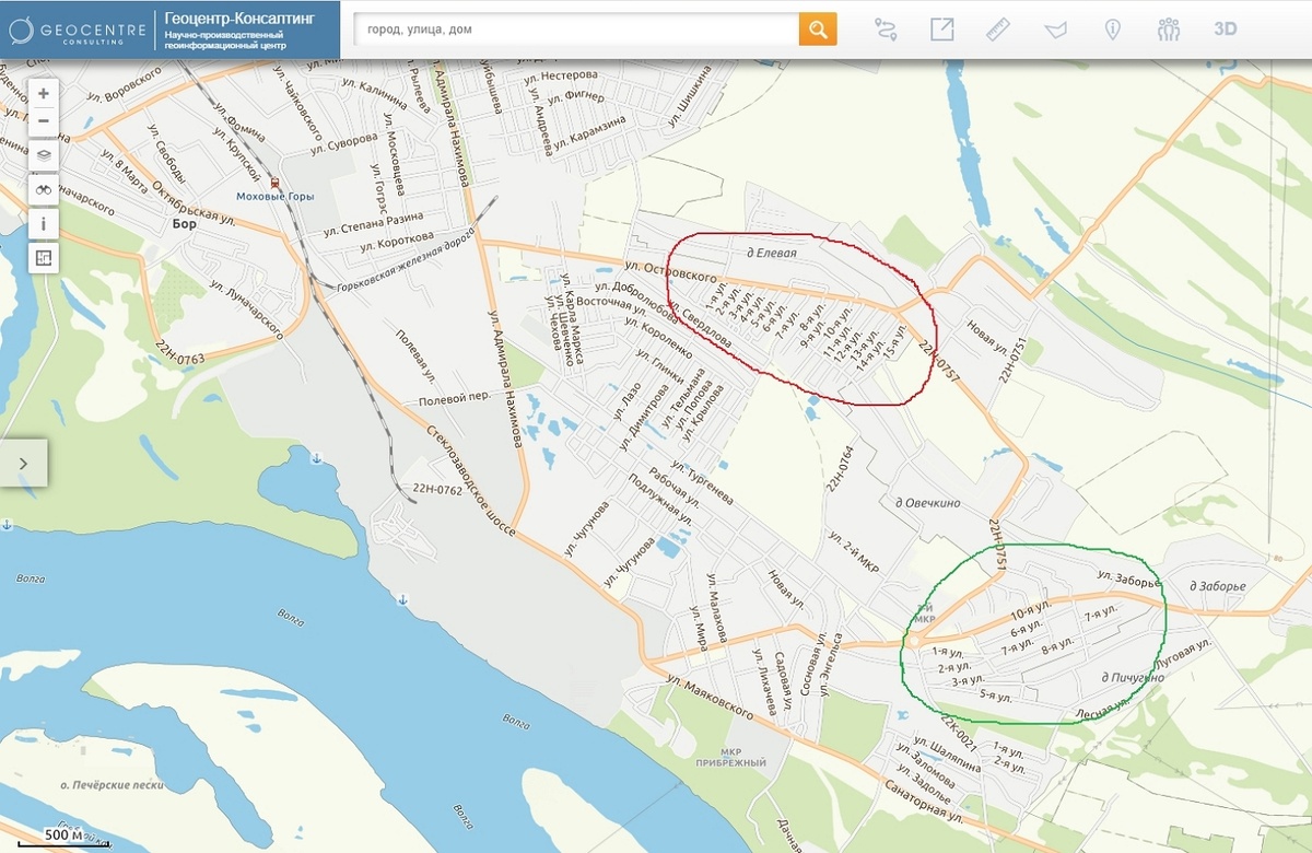 Одинаковые названия улиц в соседних СНТ