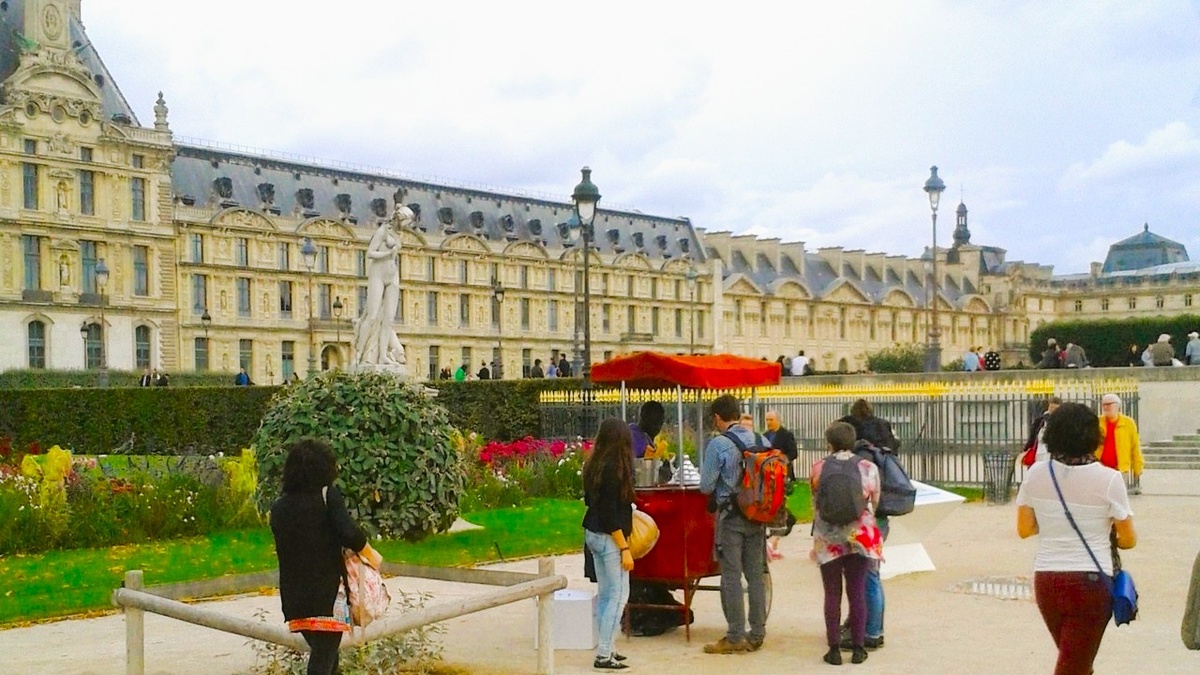 Сад Тюильри перед Лувром (Фото автора)