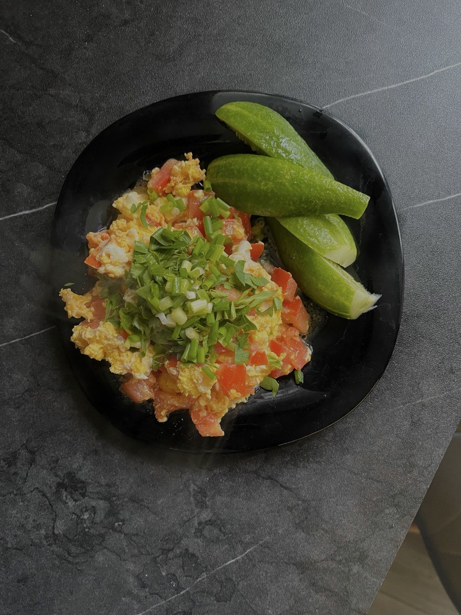 На фото как раз овощной омлет, приготовленный из рецепта выше