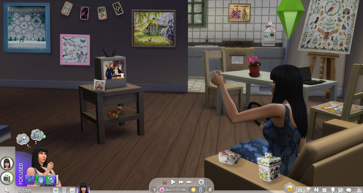 Обо всех прифотошопленных вышивках и изделиях, кроме картины над плитой, у меня в блоге есть записи.