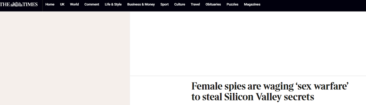Женщины-шпионы ведут «сексуальную войну», чтобы украсть секреты Кремниевой долины