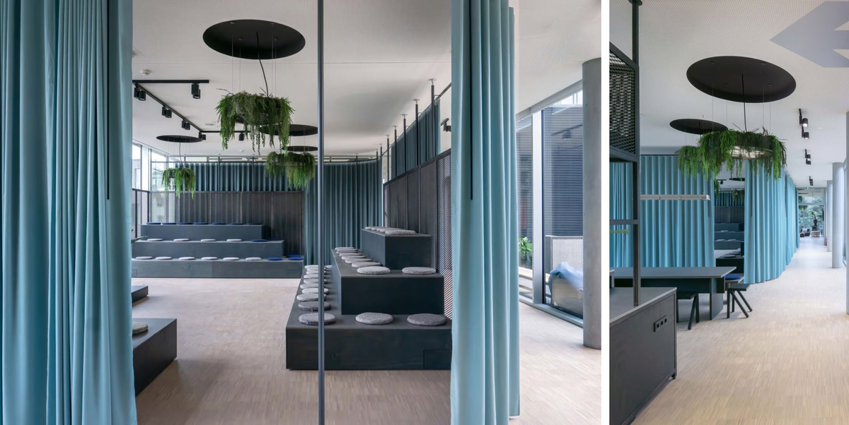 Акустическое текстильное решение Création Baumann в берлинском офисе. Фото: Kami Blusch.