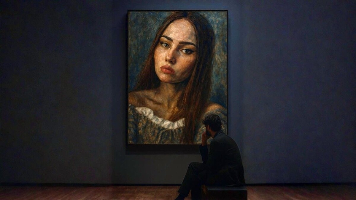 Мужчина смотрит на героиню. Источник: нейросеть📷
