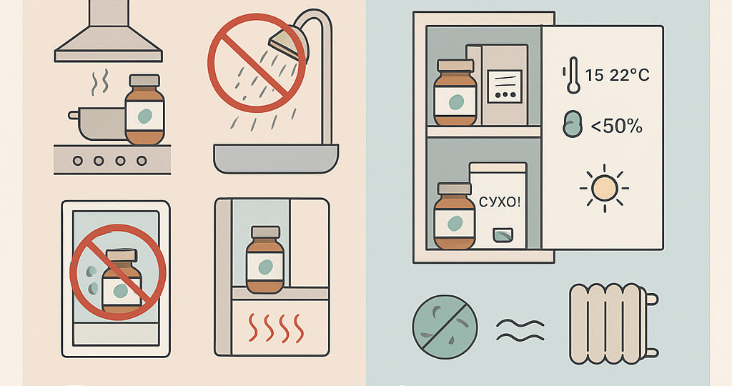 Где и как правильно хранить витамины, минералы и БАДы?