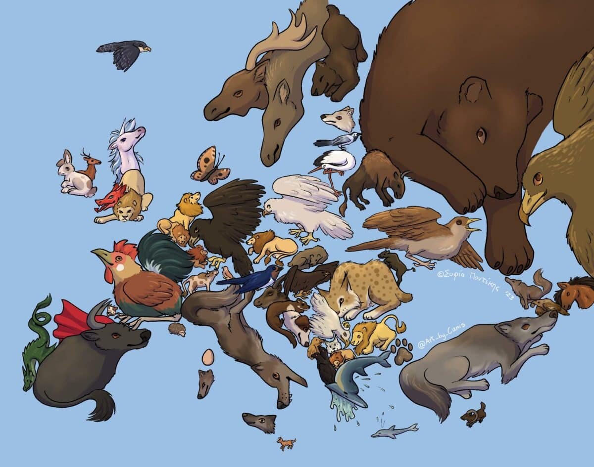    Карта Европы из национальных животных / © Brilliant Maps, Ibis_Wolfie