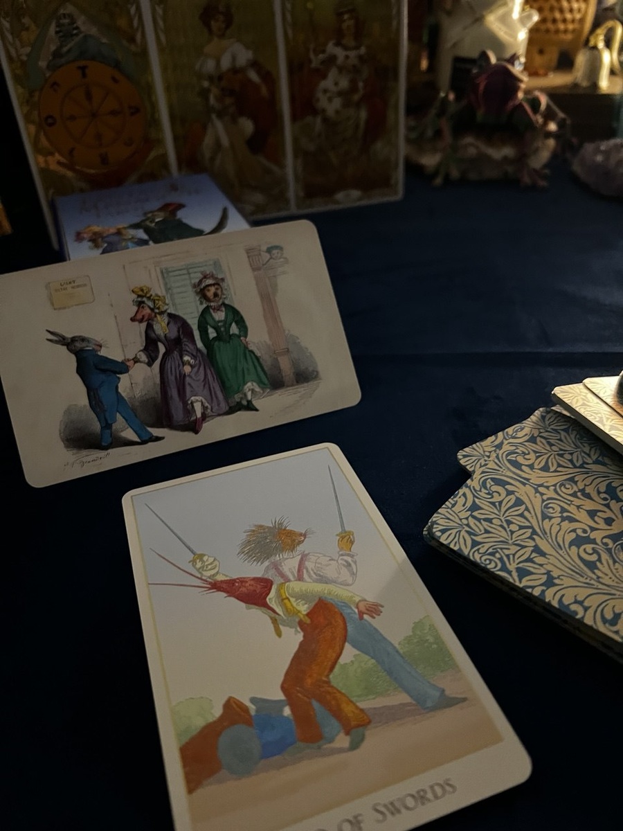 "Двойка Мечей" в колоде  таро "Фантастический зверинец"