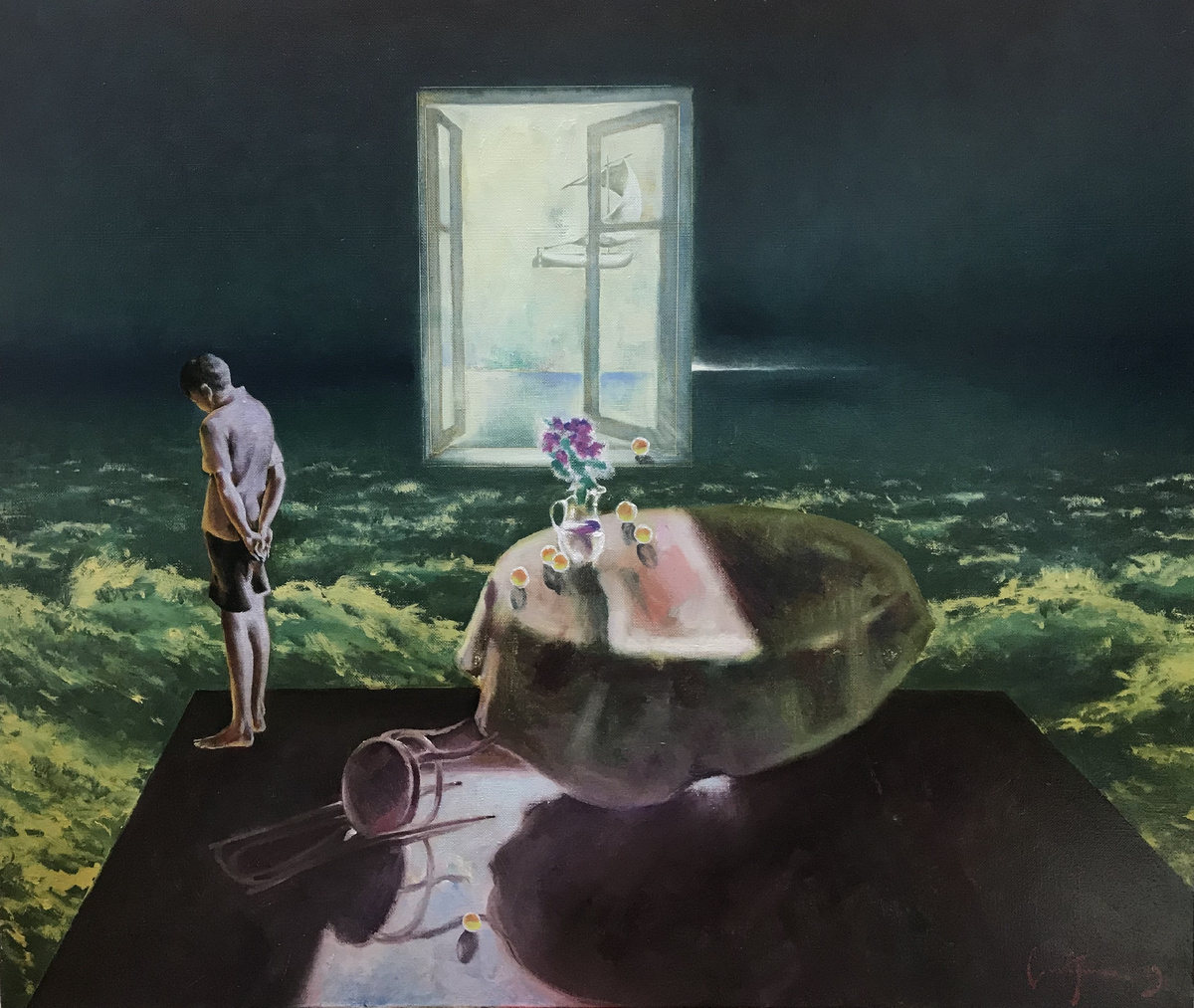 © Сергей Секирин. Одиночество. Холст, масло. 130 х 150см. 2019г.