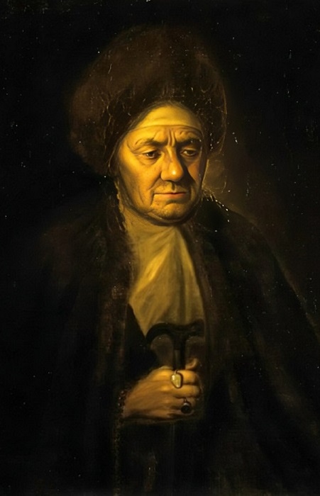 Ксения Ивановна Шестова (инокиня Марфа, великая старица Марфа) Репродукция портрета неизвестного художника 1771 г.