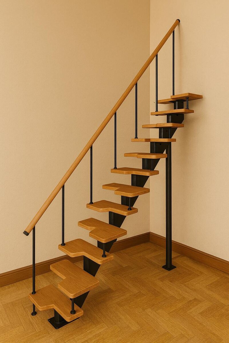 Конструкции на монокосоурах особенно удобны в помещениях с ограниченной шириной