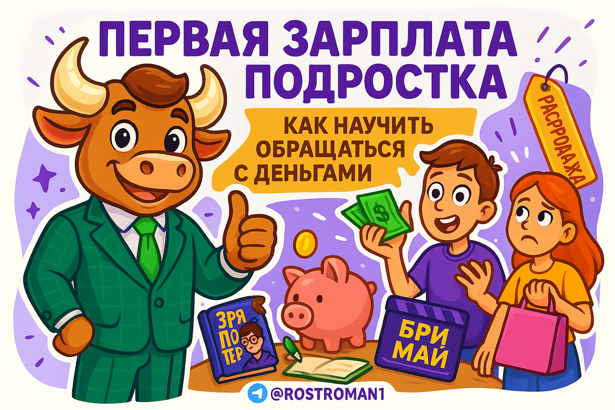    Первая зарплата подростка: 7 ошибок, из-за которых деньги исчезают быстрее, чем пришли РоСТ | Роман о Системном Трейдинге