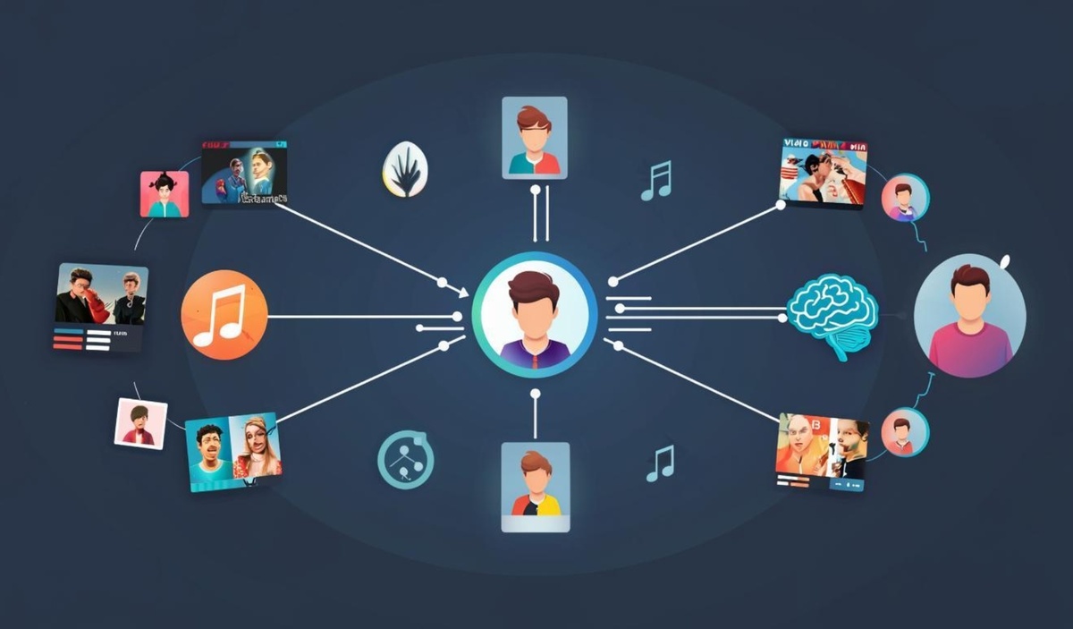  Как работает система рекомендаций: ИИ находит паттерны в вашем поведении и сравнивает их с поведением миллионов других пользователей.