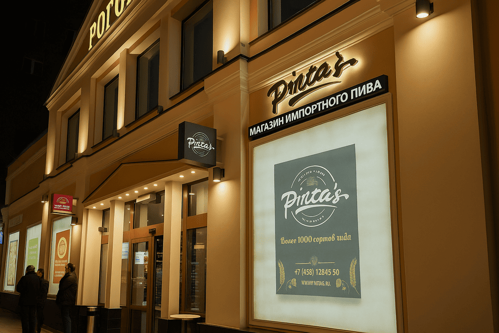 Кейс: световая вывеска для магазина импортного пива