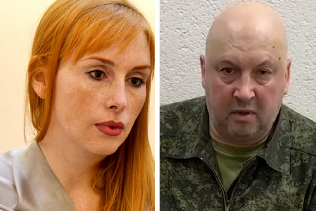 На фото жена Сергея Суровикина и он сам