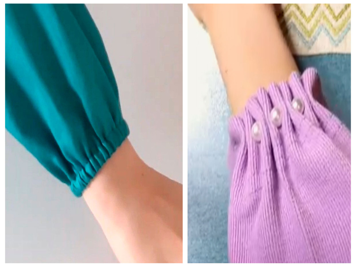 Как уменьшить ширину рукава за счет сборки. Фото из сети Интернет.