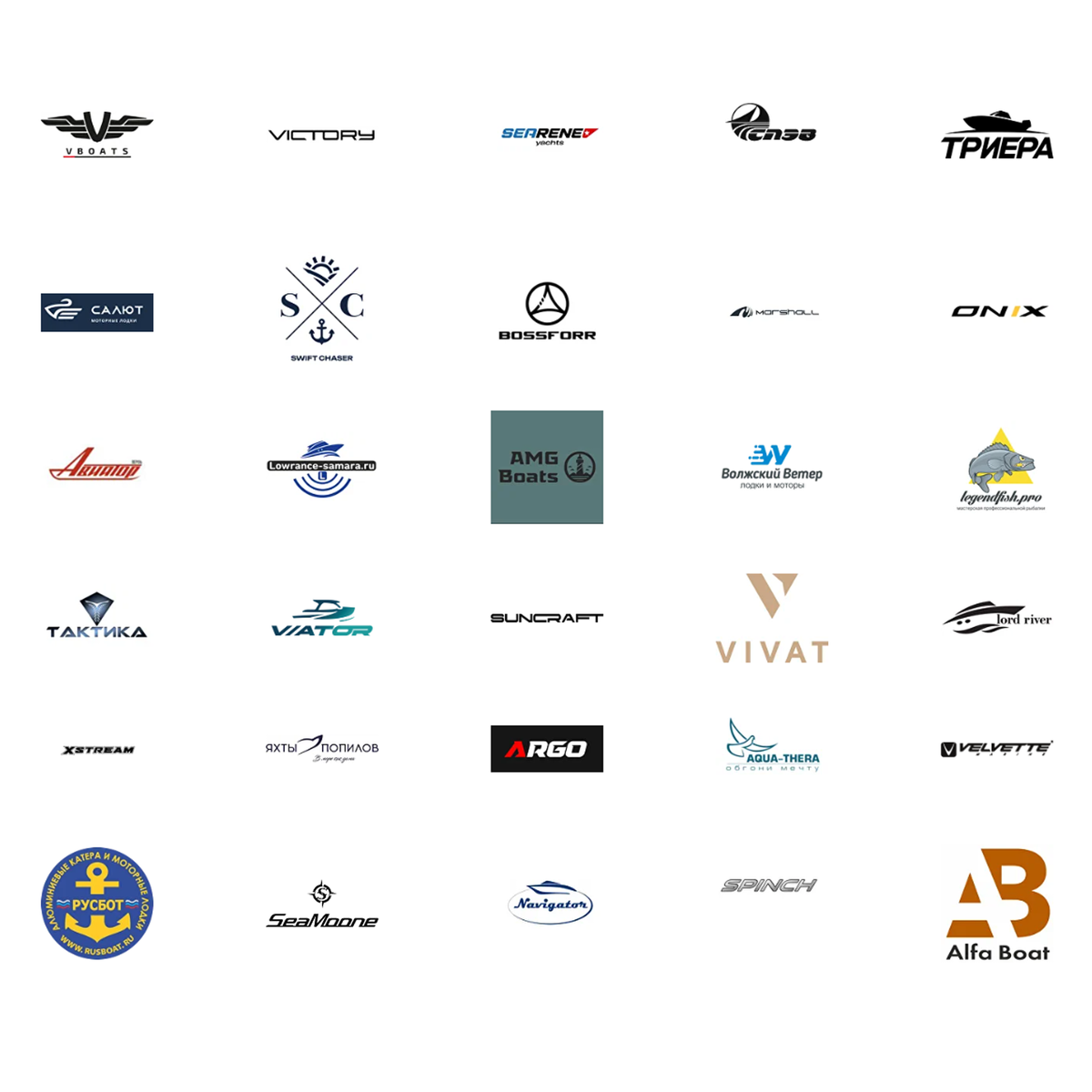 Представленные бренды на выставке