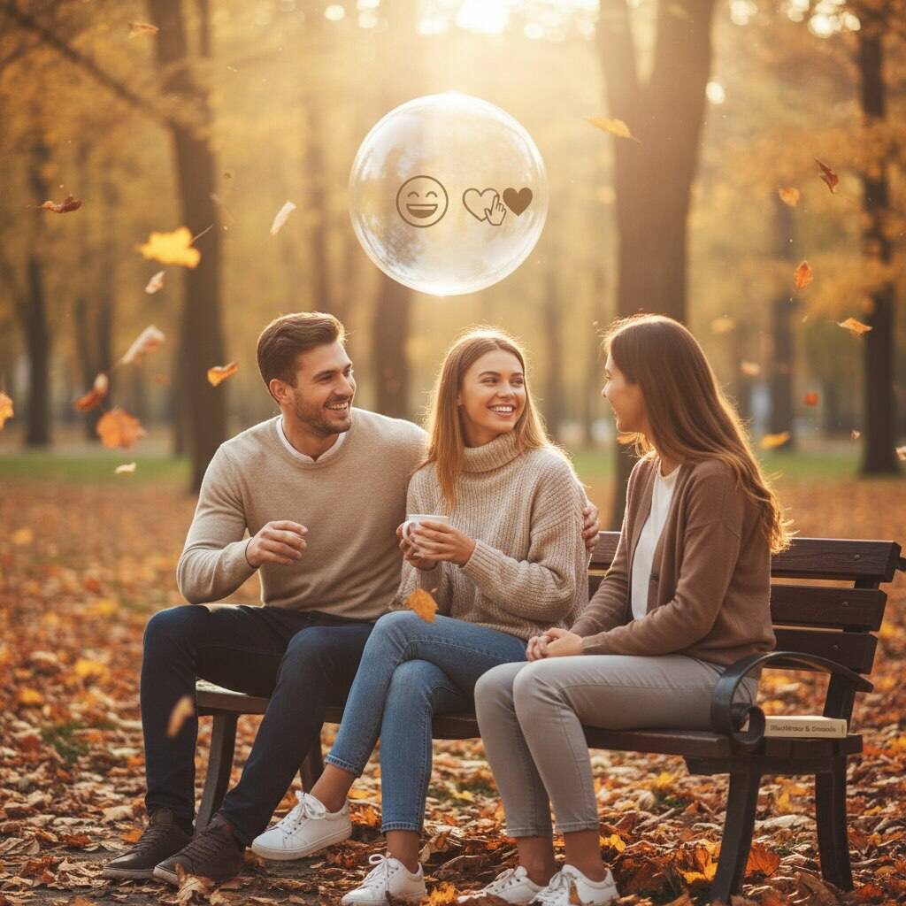 Прогулка в парке осенью