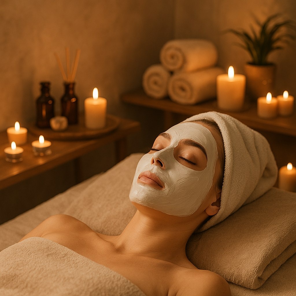 Уход за лицом в расслабляющей атмосфере