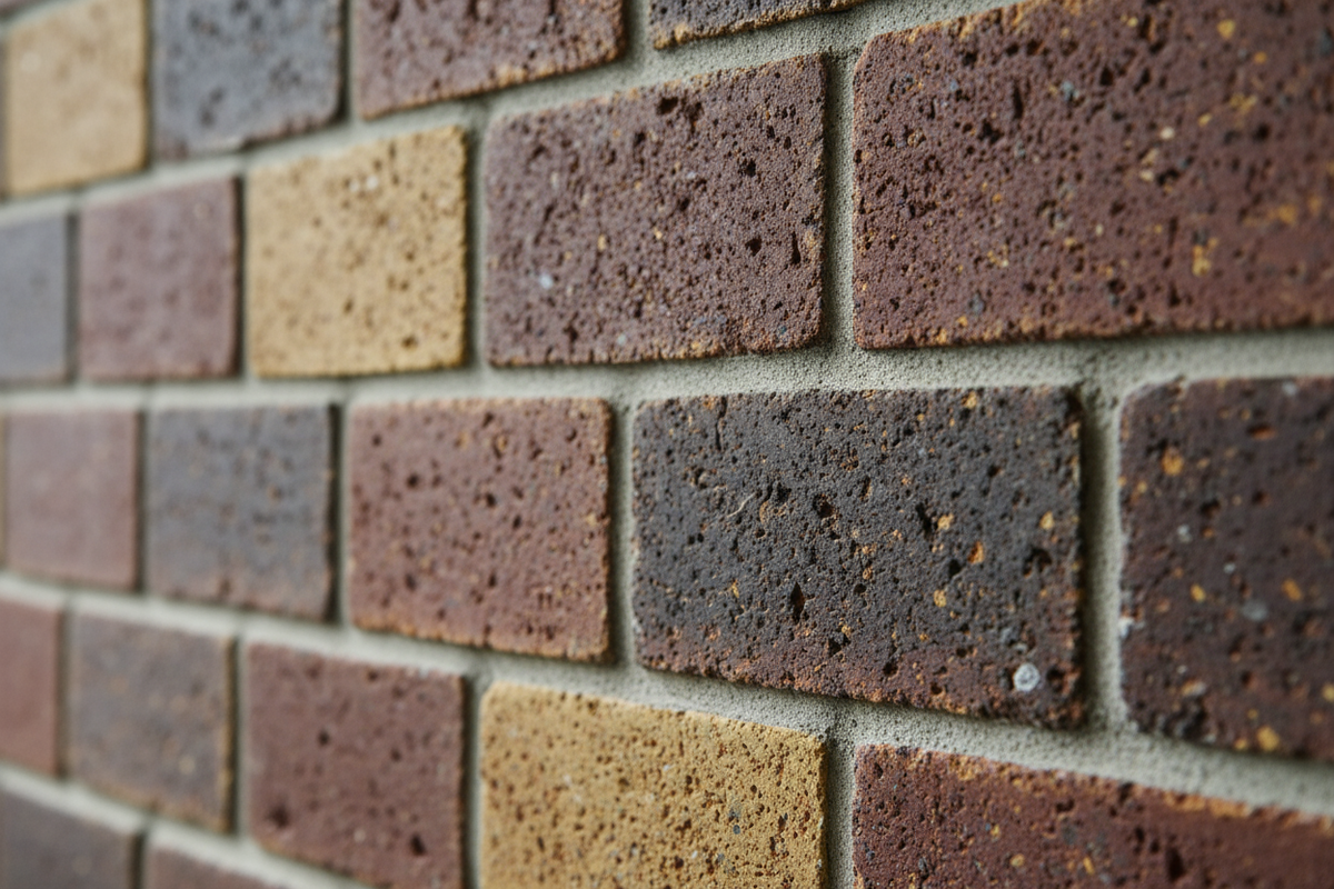 Близкий план огнеупорной клинкерной плитки