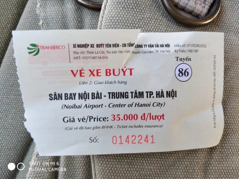 Билет на автобус №86