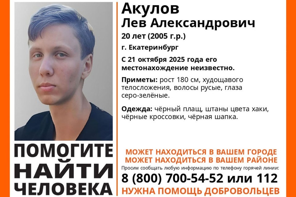    Ориентировка. Фото: предоставлено "ЛизаАлерт" Свердловской области