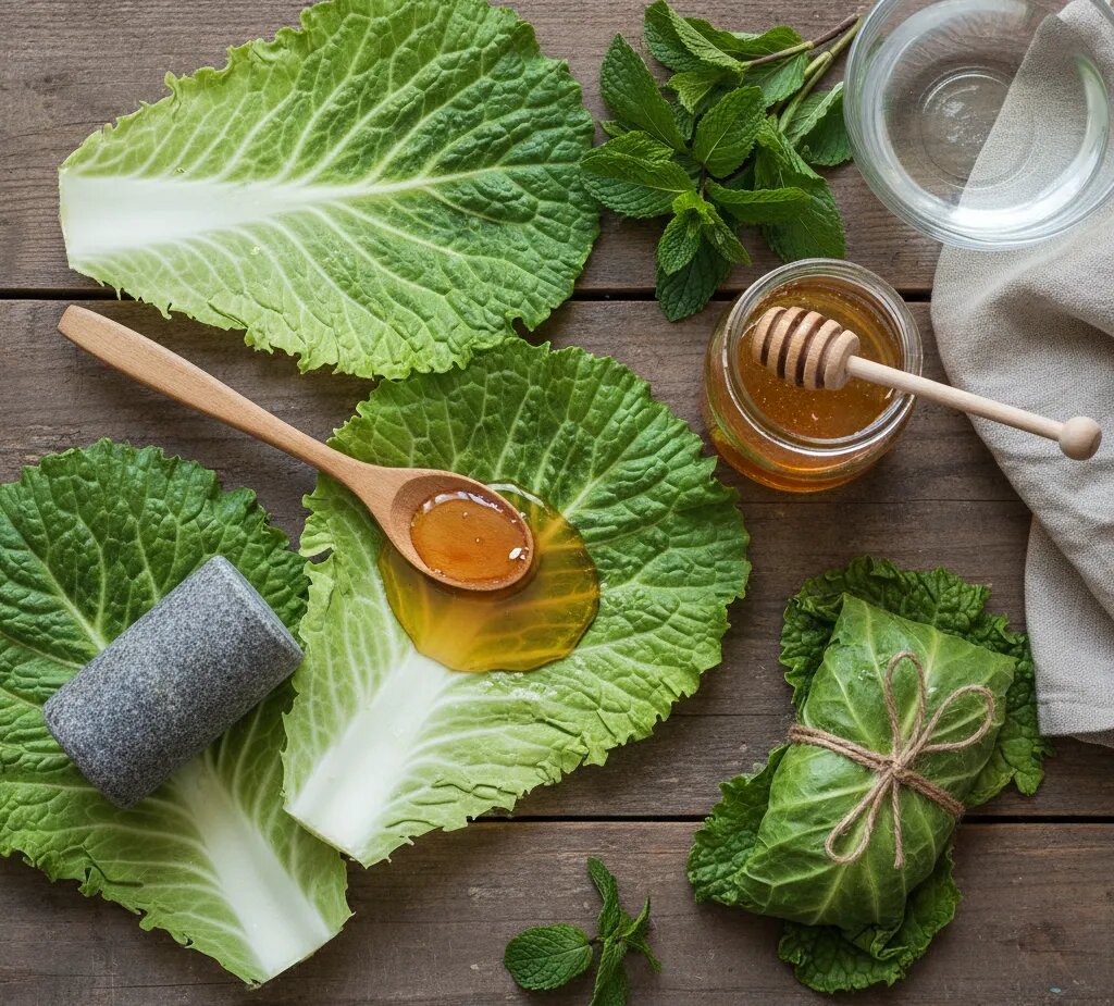 Компрессы из капустного листа и меда