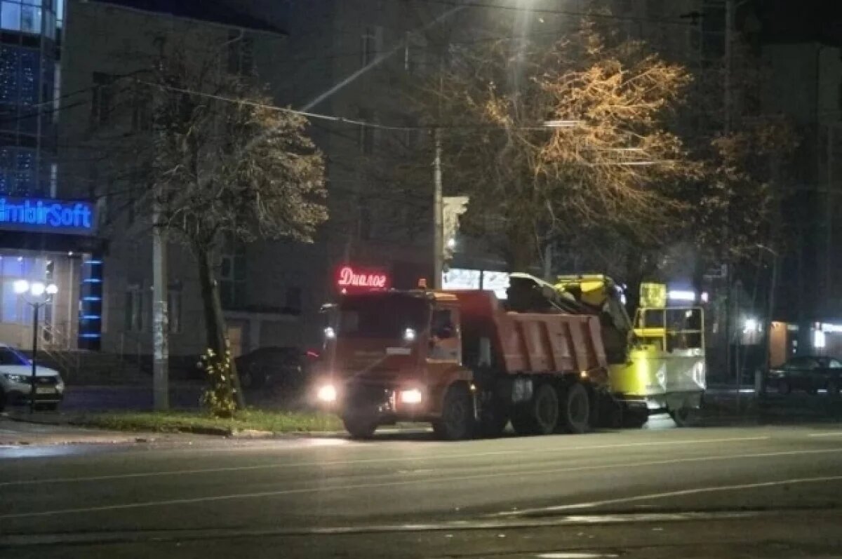    Ульяновские мосты через Волгу обработали противоголёдными реагентами