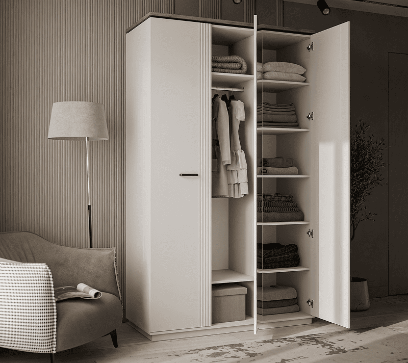 Шкаф с полками и штангой Vinati персидский жемчуг/амарок 3DG Z