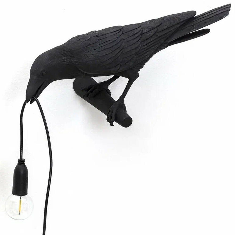 Настенный светильник Seletti Bird Lamp Black Looking Left 14737