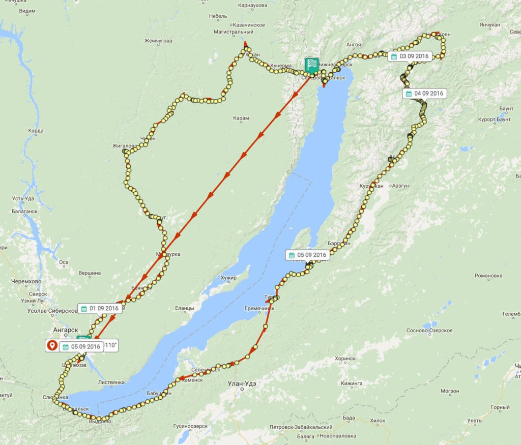 Маршрут на карте