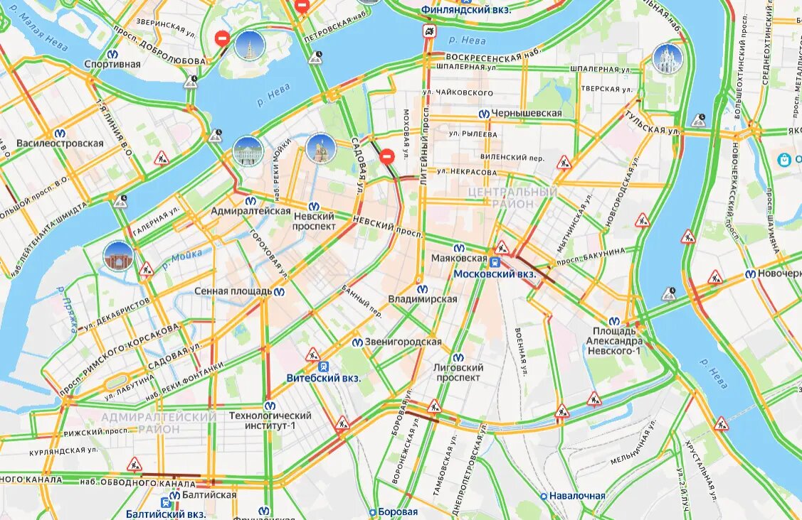    Фото: скриншот сервиса «Яндекс.Пробки»