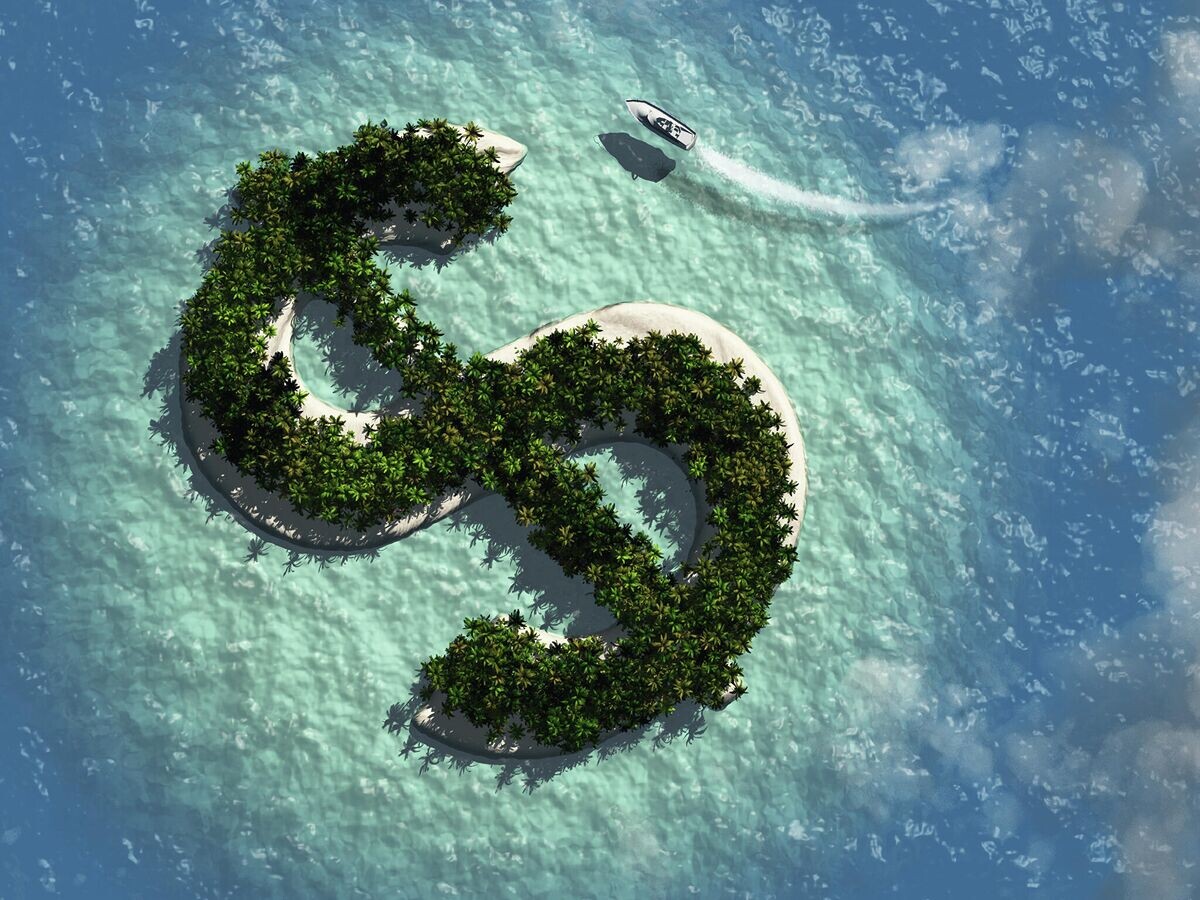    Остров в форме знака доллара© Depositphotos.com / rolffimages