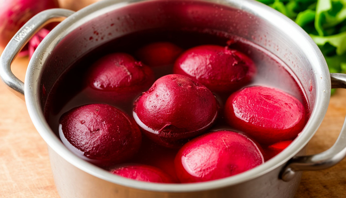    Варю свеклу за 7 минут: 1 столовая ложка на 1 литр воды — и в кастрюлю. Мягкая, сладкая, не "водянистая" — не теряет цвет и пользу