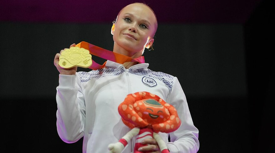 Ангелина Мельникова - наша героиня чемпионата мира по спортивной гимнастике в Джакарте. Фото: соцсети