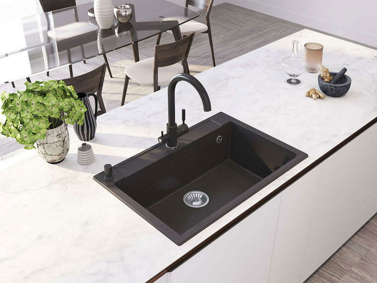 На фото мойка Арго из искусственного камня