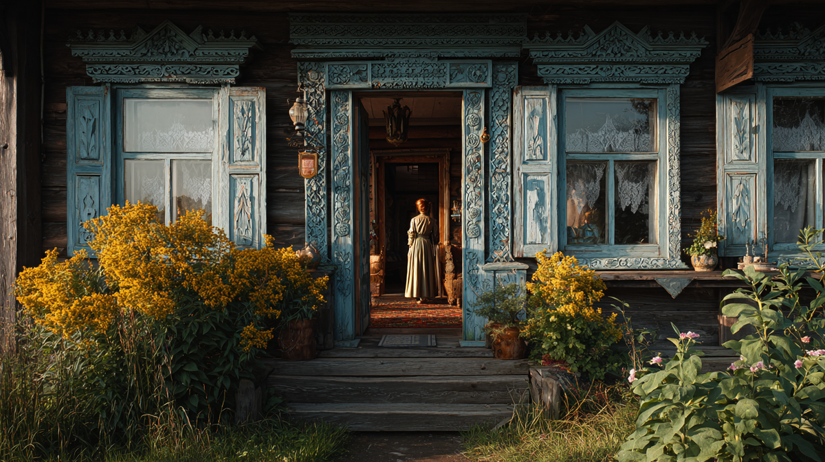 Здесь время будто замедляется — старый деревенский дом окутан солнечным светом и заботой