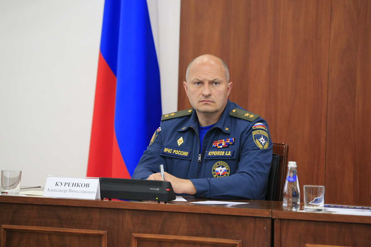 Министр МЧС прибыл в Анапу.  Фото: Фото: пресс-служба МЧС России / mchs.gov.ru