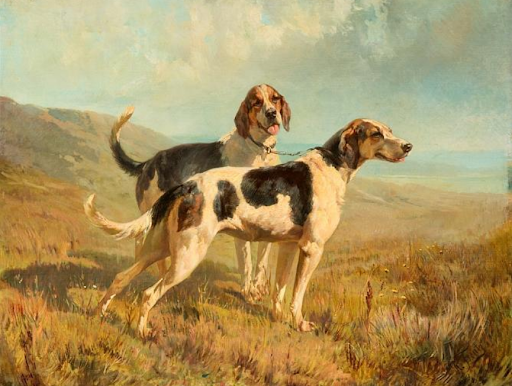 Рудольф Фердинандович Френц. Две гончие. Начало 1870-х / Фотография с официального сайта Государственного Русского музея