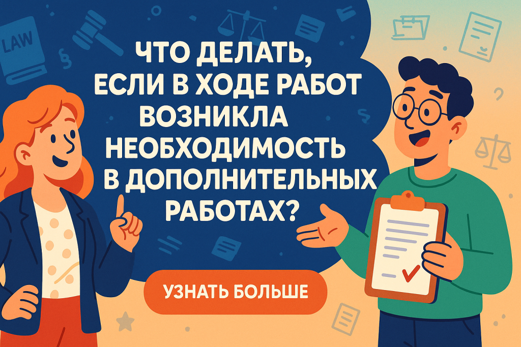    Что делать, если в ходе работ возникла необходимость в дополнительных работах?