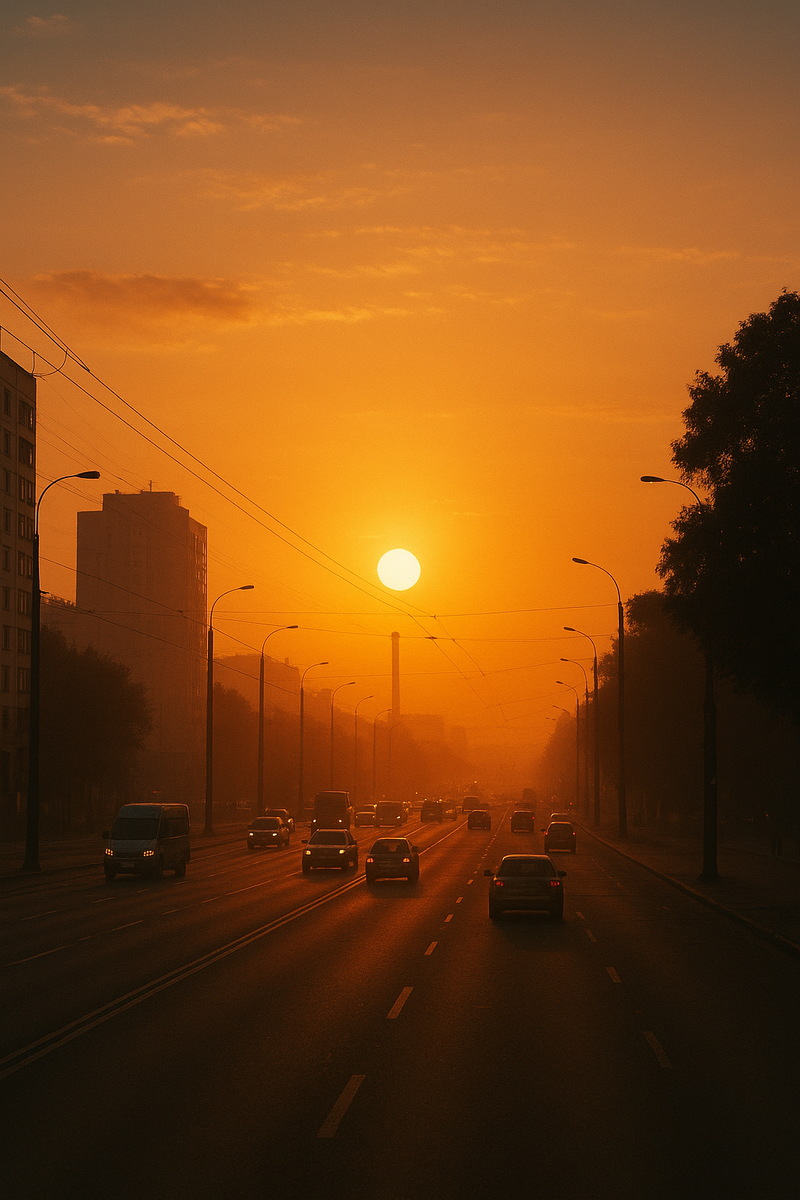 Город просыпается