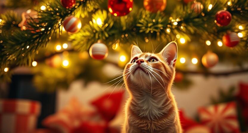 Чем опасна елка для вашего кота? Новогодние риски, о которых вы не подозревали