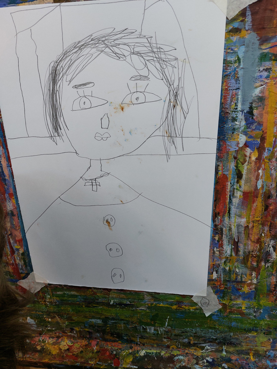 Мама. Карандаш.