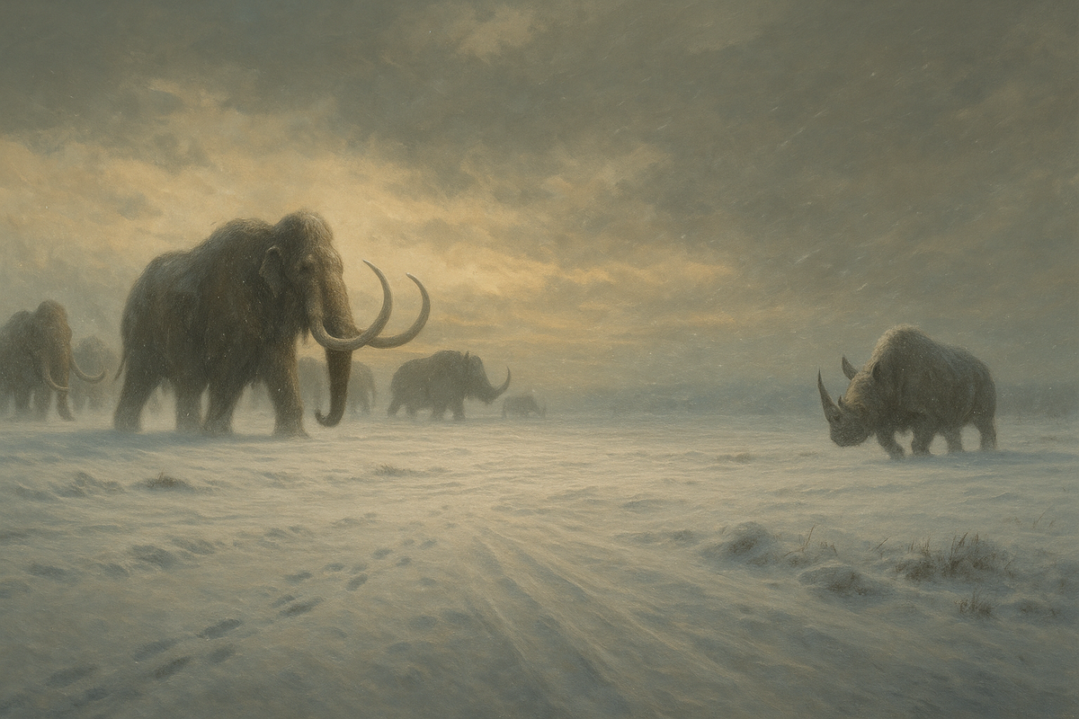 Это был мир открытых пространств и больших расстояний. Звери жили в ритме циклов природы: летние кочёвки, зимние шторма, вьюги, ледяные ветра. 