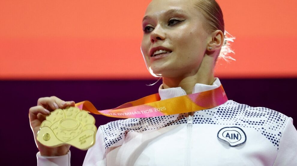    Ангелина Мельникова на чемпионате мира 2025 года. Фото: REUTERS