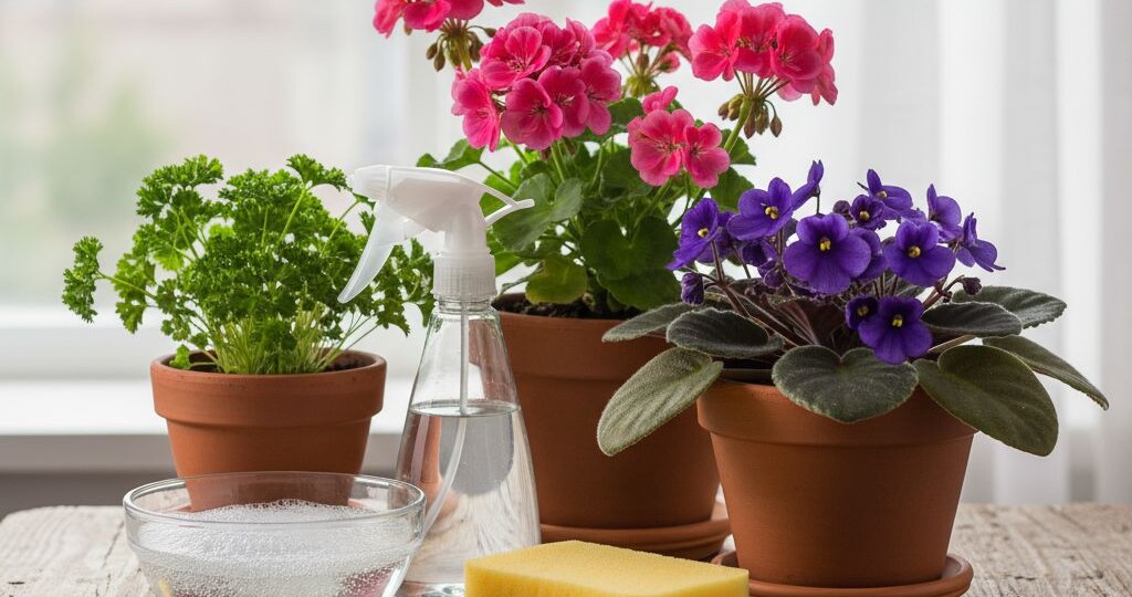 Спасаем комнатные растения от вредителей — простое средство из трех компонентов